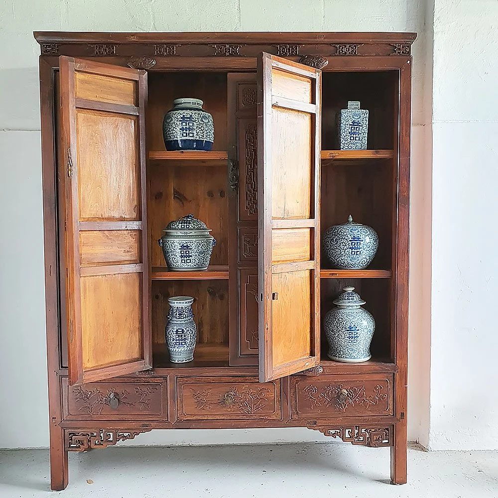 Antique Zhejiang Four Door Cabinet — East Inspirations Antiques